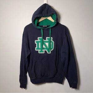 Notre Dame Fighting Irish Hoodie Men’s M Navy Blue NCAA Embroidered Sweatshirt